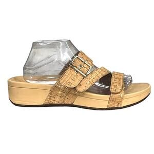 Vionic Women’s Pacific Rio Tan Leather Platform Sandal Size US 11